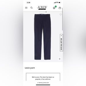 J crew Lexie black ankle pants